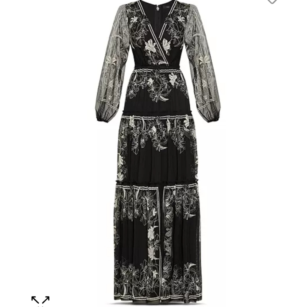 BCBGMAXAZRIA Synthetic Lily Embroidered Floral